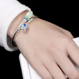 Jinwateryu retro 925 sterling silver Hetian white vintage bracelet