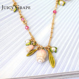 Juicy Grape Australian Design Bell Orchid Necklace