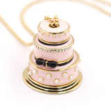 Juicy Grape Lovers Cake Pendant Long Chain Choker Necklace