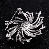 Korean fashion wild micro-inlaid zircon pearl brooch