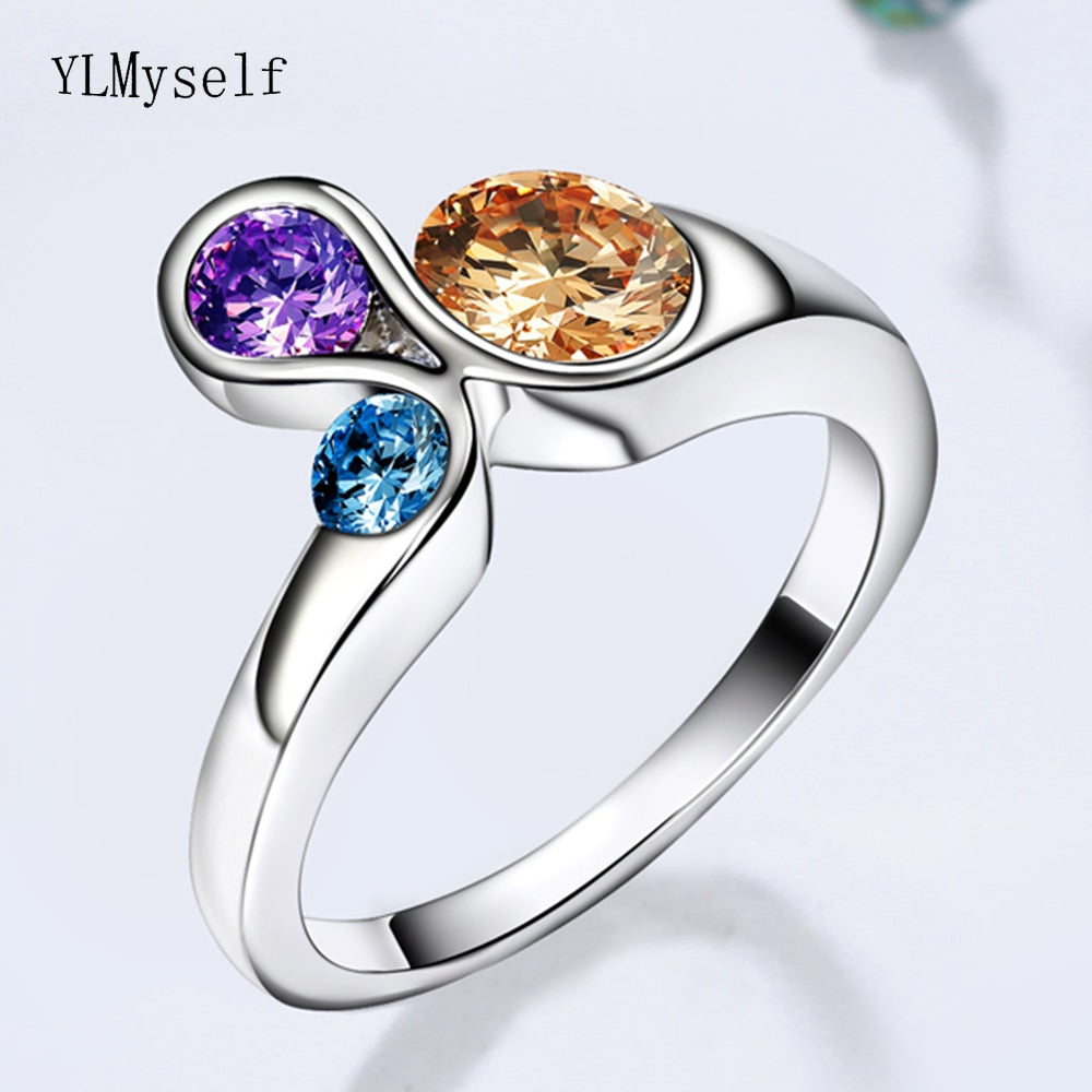 Latest Tread Cutie colorful hot fashion jewelry crystal ring