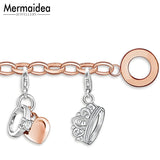 Link Chain Crown Bracelets 2019 Rose Gold Color Classic Gift