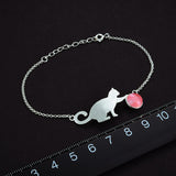 Lotus Fun Moment Real 925 Silver Natural Stone Cat Bracelets