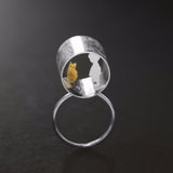 Lotus 925 Sterling Silver Natural Love With Cat Ring