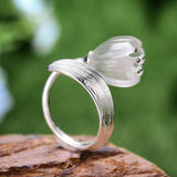 Lotus Fun Moment Real 925 Sterling Silver Lily of the Valley Flower Rings