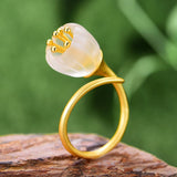 Lotus Fun Moment Real 925 Sterling Silver Lily of the Valley Flower Rings