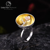 Lotus Fun Moment Real 925 Sterling Silver The Aroma of Wintersweet Rings