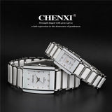 White Silver Simple Stylish Design Ceramics Bracelet Quartz Casual Watch