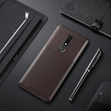 Luxury Carbon Fiber Phone Case on for Nokia 5.1 3.1 2.1 Shockproof Soft Silicone TPU Cover for Nokia 5.1 Plus X5 X6 Case