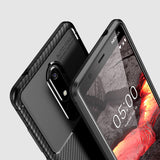 Luxury Carbon Fiber Phone Case on for Nokia 5.1 3.1 2.1 Shockproof Soft Silicone TPU Cover for Nokia 5.1 Plus X5 X6 Case