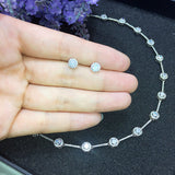 Luxury Classic White Gold Color AAA+ CZ Stone Jewelry Sets