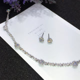White Gold Color AAA+ CZ Stone Jewelry Sets