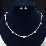 White Gold Color AAA+ CZ Stone Jewelry Sets