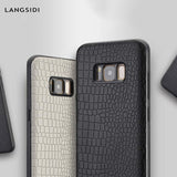 Luxury Genuine Leather All inclusive phone case for Samsung Galaxy S10 S8 S8plus S7 S9 S9plus Note 10 9 a50 a70 30 a8 a7 2018