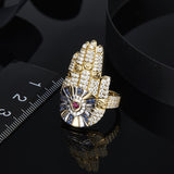 Luxury JUIN Monac 925 sterling silver Ring with blue stone