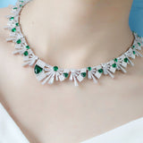 Cubic Zirconia Silver snake Necklace pendant