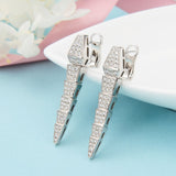 Cubic Zirconia Silver snake Necklace pendant