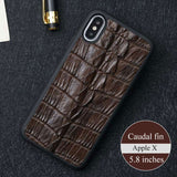 Luxury Natural Crocodile Leather For Iphone XS Case Business back Cover For Iphone xr coque Covers phone case for iphone 6