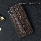 Luxury Natural Crocodile Leather For Iphone XS Case Business back Cover For Iphone xr coque Covers phone case for iphone 6