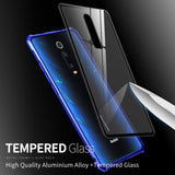 Luxury Rhombus Aluminum Metal Phone Case For Xiaomi Mi 9T Redmi K20 Pro Back Tempered Glass Cover For Xiaomi Redmi K20/ Pro Case