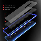 Luxury Rhombus Aluminum Metal Phone Case For Xiaomi Mi 9T Redmi K20 Pro Back Tempered Glass Cover For Xiaomi Redmi K20/ Pro Case