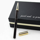 Wooden+Metal 0.5MM  Black Ink Writing Ball pen