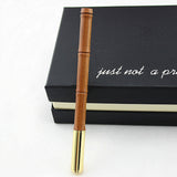 Wooden+Metal 0.5MM  Black Ink Writing Ball pen