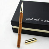 Wooden+Metal 0.5MM  Black Ink Writing Ball pen