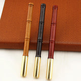 Wooden+Metal 0.5MM  Black Ink Writing Ball pen