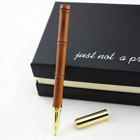 Wooden+Metal 0.5MM  Black Ink Writing Ball pen