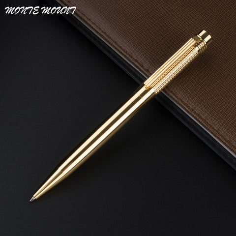 Platinum Golden Slender Carved pattern Ballpoint Pen