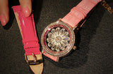 Lovely flower wristwatches dress rhinestone crystal watches