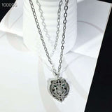 Luxury jewelry Silver panther Necklaces Pendants
