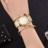 3Pcs gift box plated stainless steel bracelets with boxes wristwatches Mother's Day gift