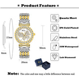 MISSFOX Butterfly Diamond 18K Gold Wrist Watch