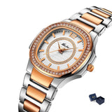 MISSFOX Rose Gold Quartz Stainless Steel Wrist Watch