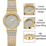 MISSFOX Unique Diamond Analog Gold Watch