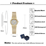 MISSFOX Unique Diamond Analog Gold Watch