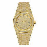 MISSFOX 18K Gold Watch Diamond Quartz Wristwatches