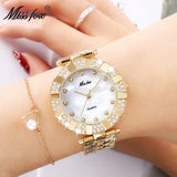 MISSFOX Casual Quartz Diamond Geneva Lady Bracelet Wrist Watches