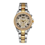 MISSFOX Chronograph Roman Gold Quartz Wristwatches