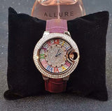 Mashaliu crystal diamond Genuine leather watches