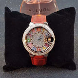 Mashaliu crystal diamond Genuine leather watches