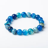 Meajoe Natural Stone Love Purple Bead Bracelet Vintage Charm Round Chain Beads Bracelets