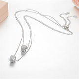 [MeiBaPJ]Personality Simplicity Round S925 Sterling Silver Pendant Necklace