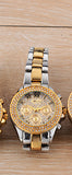Miss Fox 39mm Rhinestone Decorated Stainless Steel Silver Dial Watch
