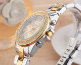 Miss Fox Causal Roman Numerals Diamond Wrist Watches