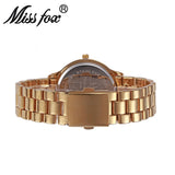 Miss Fox Flower Rose Gold Heart Diamond Charms Watches