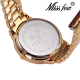 Miss Fox Flower Rose Gold Heart Diamond Charms Watches