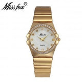 Miss Fox Gold Rhinestone Timepiec Xfcs Watches